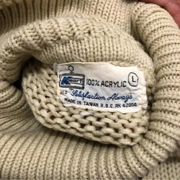 Vtg K-Mart Women’s Pullover Turtleneck Sweater Aztec Print  Grandma core Hippie - Picture 6 of 12